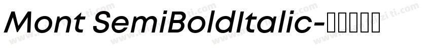 Mont SemiBoldItalic字体转换